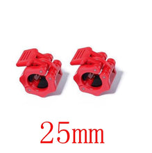 Load image into Gallery viewer, 1 Pair 25mm Spinlock Collars Barbell Collar Lock Dumbell Clips Clamp Weight lifting Bar Gym Dumbbell Fitness Body Building
